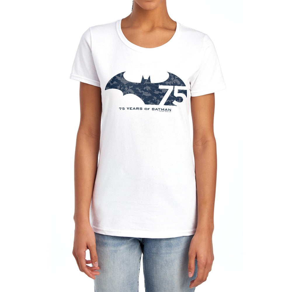 Batman 75 Year Collage Licensed Women's T-Shirt Regular Fit SM-2X