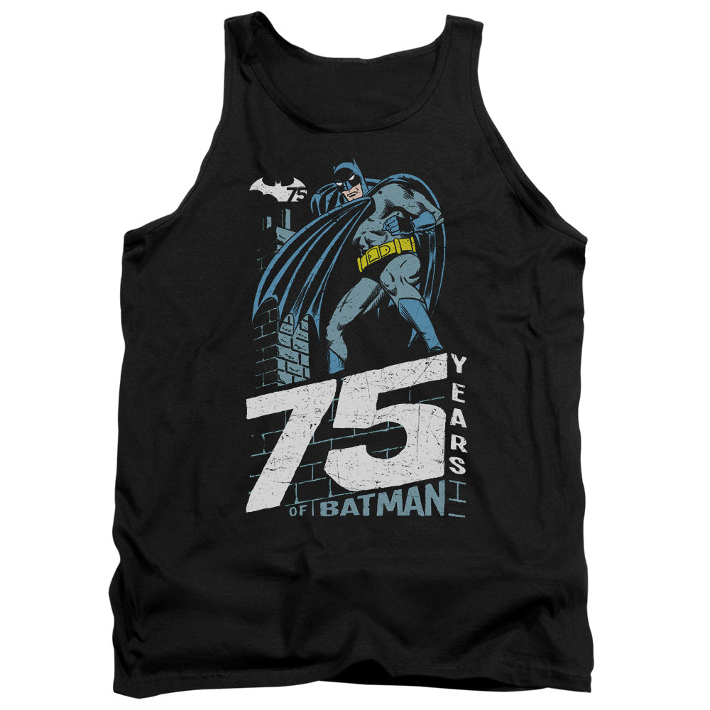 AN OFFCIALLY LICENSED BATMAN ROOFTOP ADULT UNISEX TANK TOP BLACK