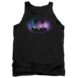 AN OFFCIALLY LICENSED BATMAN GALAXY SIGNAL ADULT UNISEX TANK TOP BLACK