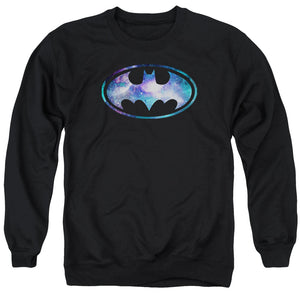 AN OFFCIALLY LICENSED BATMAN GALAXY 2 SIGNAL ADULT UNISEX CREWNECK SWEATSHIRT BLACK