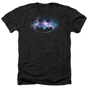 AN OFFCIALLY LICENSED BATMAN GALAXY 2 SIGNAL MEN'S HEATHER T-SHIRT CHARCOAL