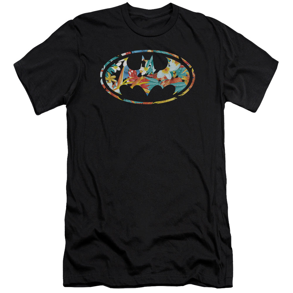AN OFFCIALLY LICENSED BATMAN HAWAIIAN BAT MEN'S PREMIUM SLIM FIT T-SHIRT BLACK