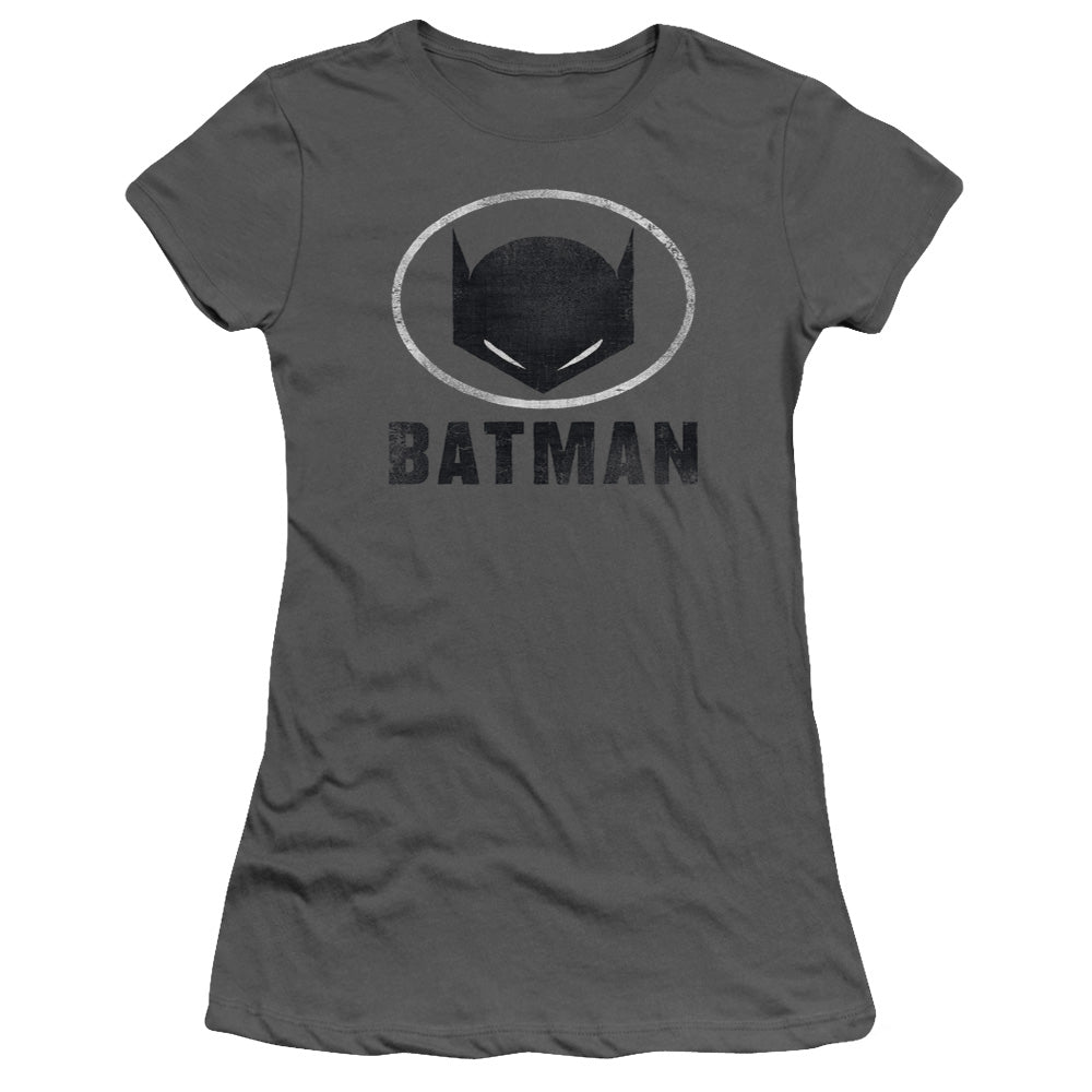 Batman Mask In Oval Licensed Women's T-Shirt Juniors SM-2X