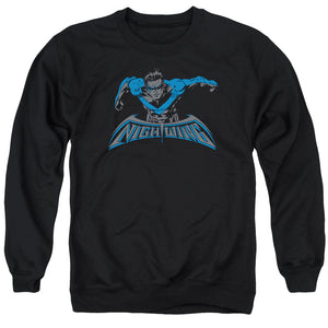 AN OFFCIALLY LICENSED BATMAN WING OF THE NIGHT ADULT UNISEX CREWNECK SWEATSHIRT BLACK