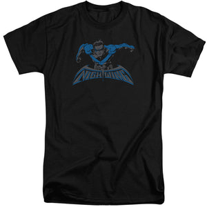 AN OFFCIALLY LICENSED BATMAN WING OF THE NIGHT MEN'S TALL FIT T-SHIRT BLACK