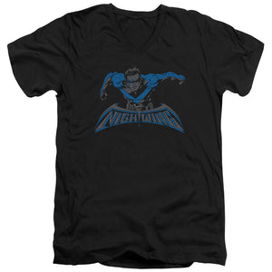 AN OFFCIALLY LICENSED BATMAN WING OF THE NIGHT MEN'S V-NECK T-SHIRT BLACK