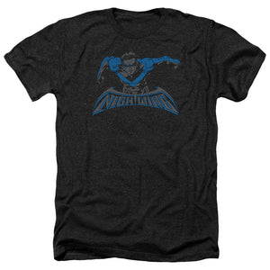 AN OFFCIALLY LICENSED BATMAN WING OF THE NIGHT MEN'S HEATHER T-SHIRT CHARCOAL