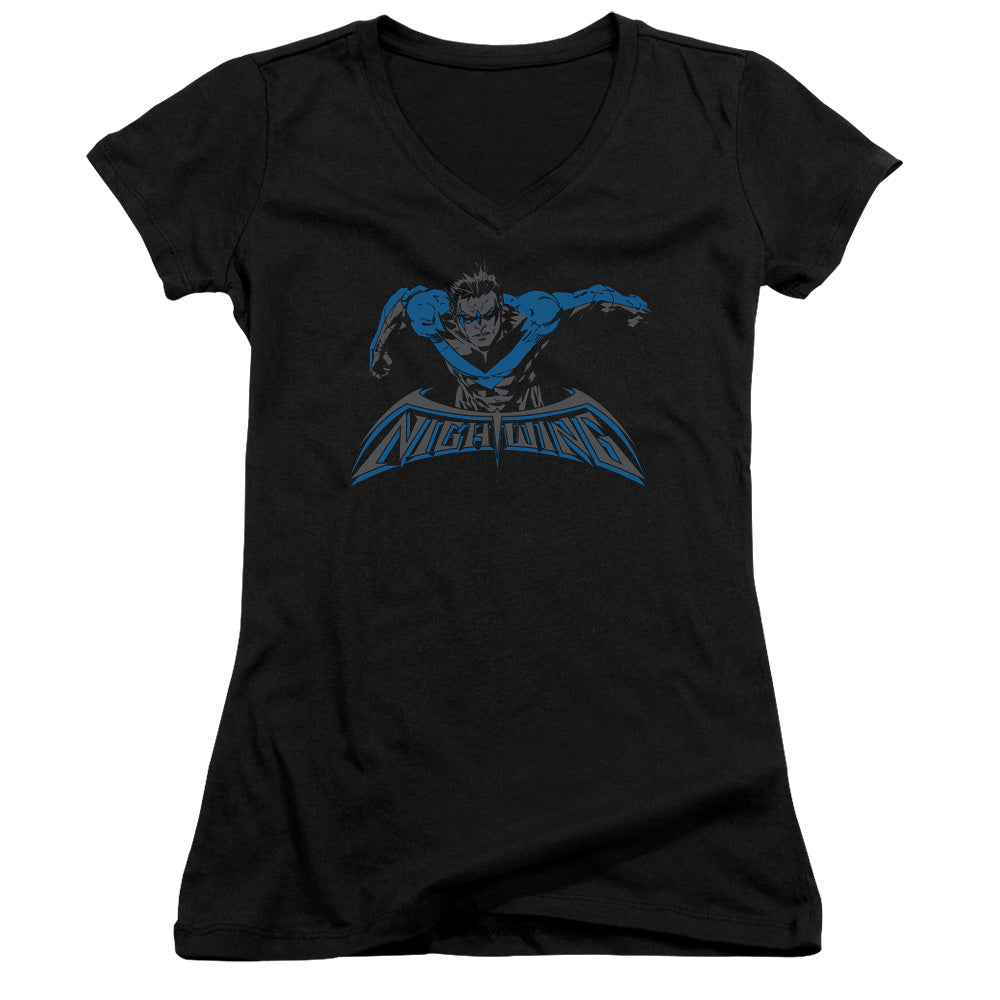 Batman Wing Of The Night Licensed Women's T-Shirt Juniors V-Neck SM