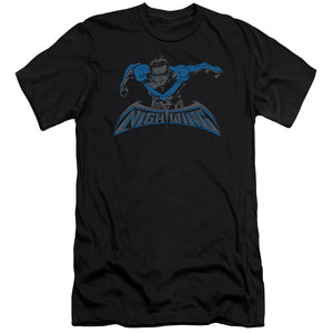 AN OFFCIALLY LICENSED BATMAN WING OF THE NIGHT MEN'S PREMIUM SLIM FIT T-SHIRT BLACK