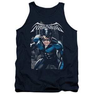 AN OFFCIALLY LICENSED BATMAN A LEGACY ADULT UNISEX TANK TOP NAVY