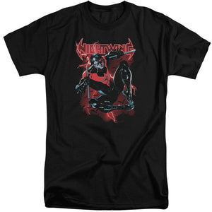 AN OFFCIALLY LICENSED BATMAN LIGHTWING MEN'S TALL FIT T-SHIRT BLACK
