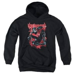 AN OFFCIALLY LICENSED BATMAN LIGHTWING YOUTH HOODIE BLACK