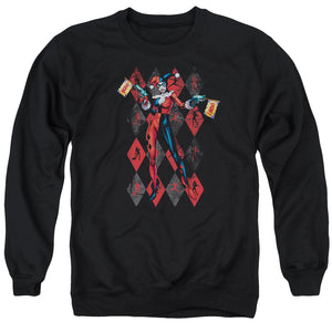 AN OFFCIALLY LICENSED BATMAN POW POW ADULT UNISEX CREWNECK SWEATSHIRT BLACK