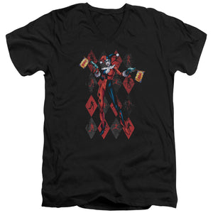 AN OFFCIALLY LICENSED BATMAN POW POW MEN'S V-NECK T-SHIRT BLACK