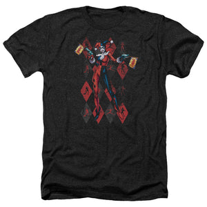 AN OFFCIALLY LICENSED BATMAN POW POW MEN'S HEATHER T-SHIRT CHARCOAL