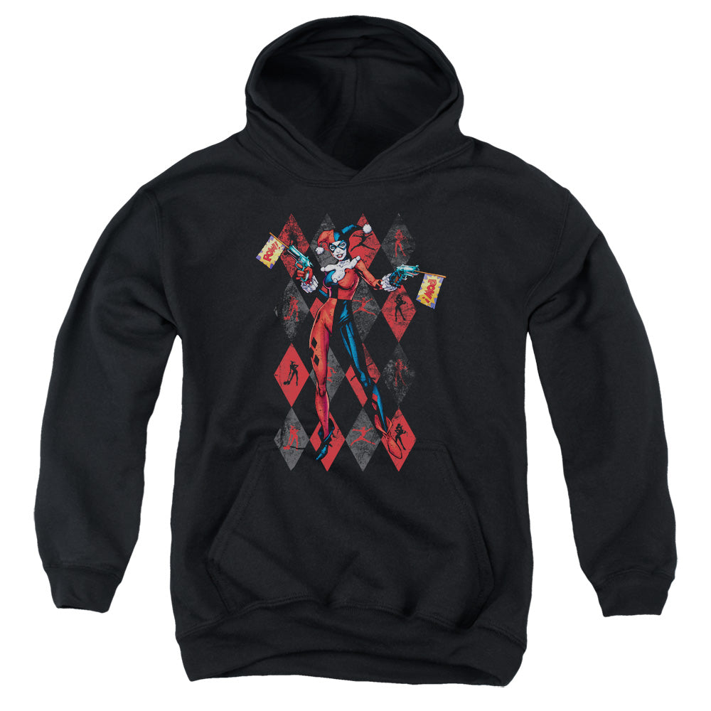 AN OFFCIALLY LICENSED BATMAN POW POW YOUTH HOODIE BLACK
