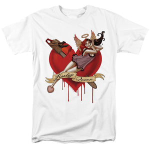 AN OFFCIALLY LICENSED BATMAN PERFECT ANGEL MEN'S REGULAR FIT T-SHIRT WHITE