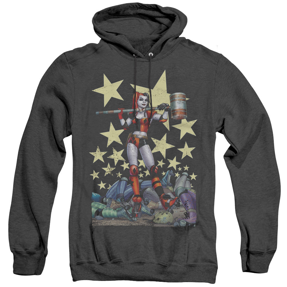 AN OFFCIALLY LICENSED BATMAN HAMMER TIME ADULT UNISEX HEATHER PULLOVER HOODIE BLACK
