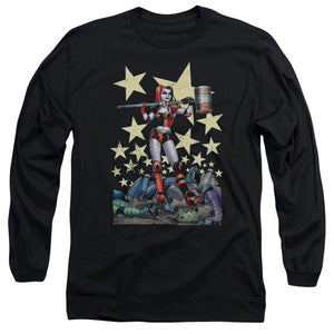 AN OFFCIALLY LICENSED BATMAN HAMMER TIME MEN'S LONG SLEEVE T-SHIRT BLACK
