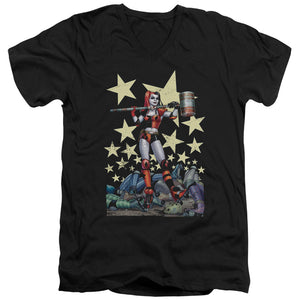 AN OFFCIALLY LICENSED BATMAN HAMMER TIME MEN'S V-NECK T-SHIRT BLACK