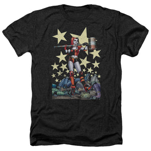 AN OFFCIALLY LICENSED BATMAN HAMMER TIME MEN'S HEATHER T-SHIRT CHARCOAL