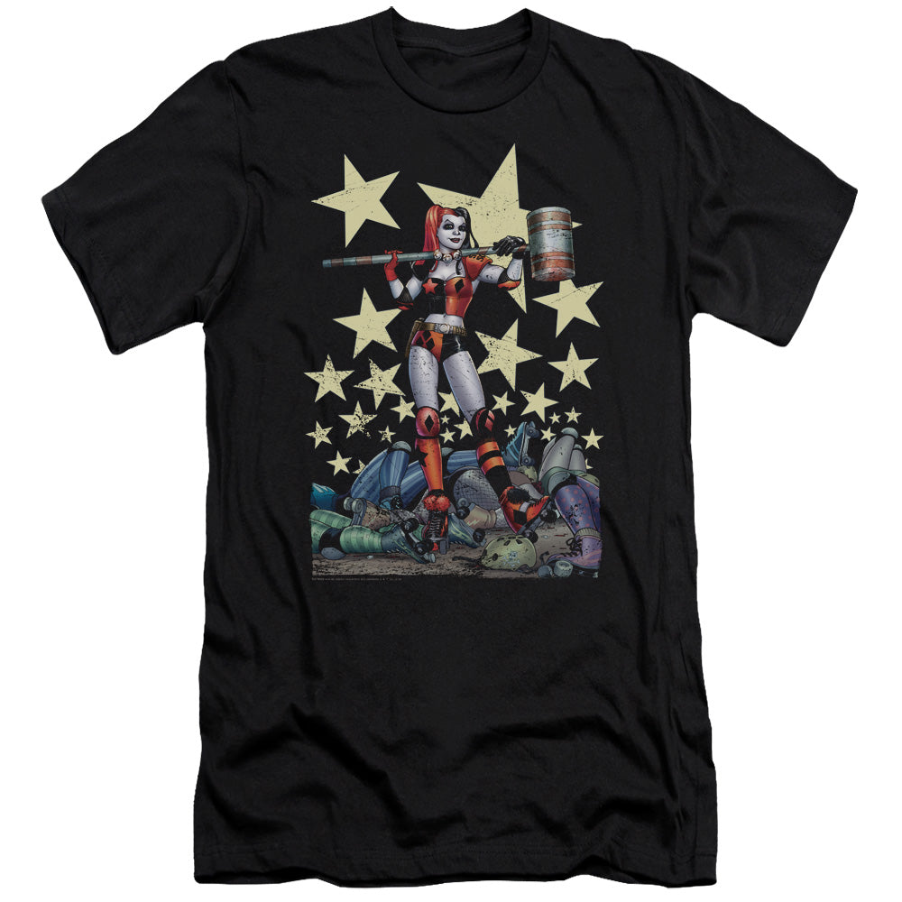 AN OFFCIALLY LICENSED BATMAN HAMMER TIME MEN'S PREMIUM SLIM FIT T-SHIRT BLACK