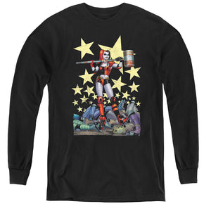 AN OFFCIALLY LICENSED BATMAN HAMMER TIME YOUTH LONG SLEEVE T-SHIRT BLACK
