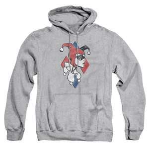 AN OFFCIALLY LICENSED BATMAN PROFILING ADULT UNISEX PULLOVER HOODIE ATHLETIC HEATHER
