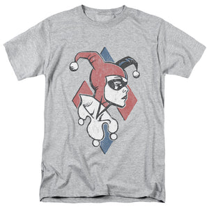AN OFFCIALLY LICENSED BATMAN PROFILING MEN'S REGULAR FIT T-SHIRT ATHLETIC HEATHER