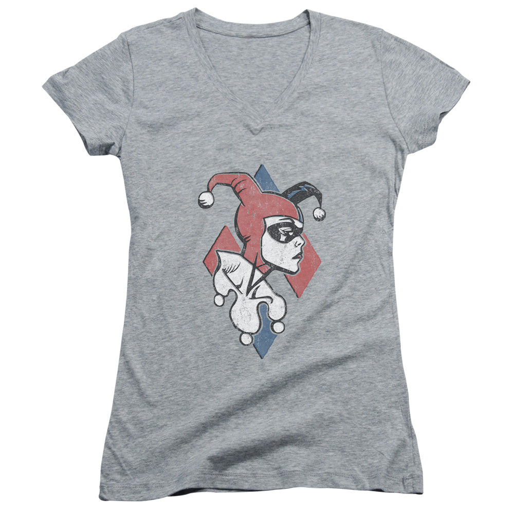 Batman Profiling Licensed Women's T-Shirt Juniors V-Neck 2X