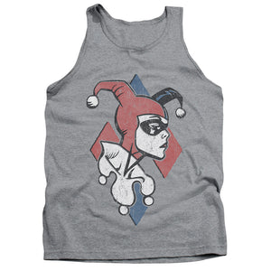 AN OFFCIALLY LICENSED BATMAN PROFILING ADULT UNISEX TANK TOP ATHLETIC HEATHER