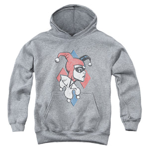 AN OFFCIALLY LICENSED BATMAN PROFILING YOUTH HOODIE ATHLETIC HEATHER