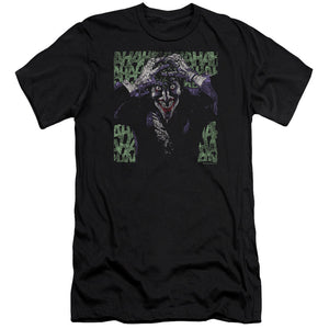 AN OFFCIALLY LICENSED BATMAN INSANITY MEN'S PREMIUM SLIM FIT T-SHIRT BLACK