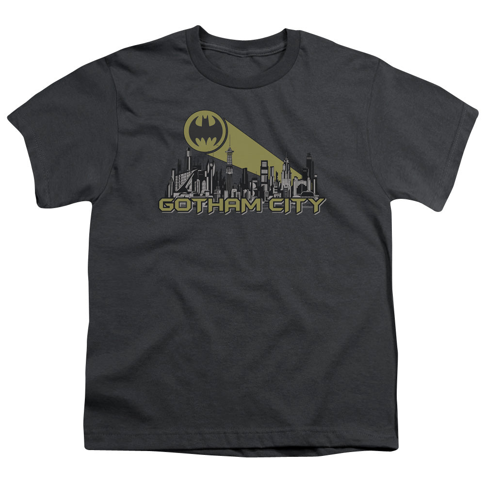Batman Gotham Skyline Licensed Kid's T-Shirt (Ages 4-7) XS-XL