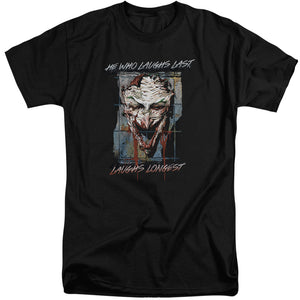 AN OFFCIALLY LICENSED BATMAN JUST FOR LAUGHS MEN'S TALL FIT T-SHIRT BLACK