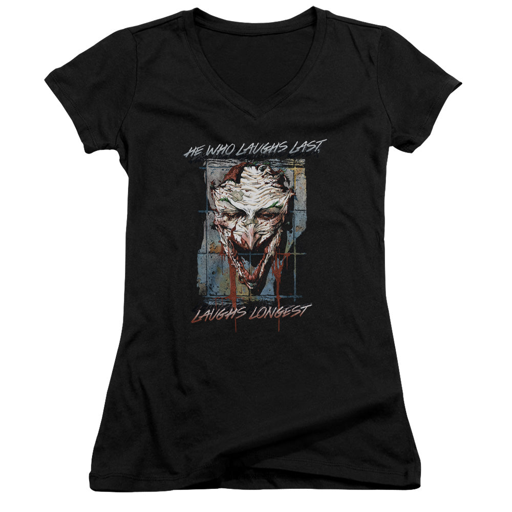 Batman Just For Laughs Licensed Women's T-Shirt Juniors V-Neck SM