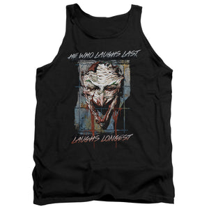 AN OFFCIALLY LICENSED BATMAN JUST FOR LAUGHS ADULT UNISEX TANK TOP BLACK