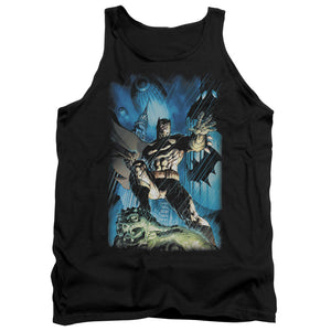 AN OFFCIALLY LICENSED BATMAN STORMY DARK KNIGHT ADULT UNISEX TANK TOP BLACK