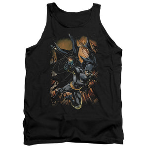 AN OFFCIALLY LICENSED BATMAN GRAPPLE FIRE ADULT UNISEX TANK TOP BLACK