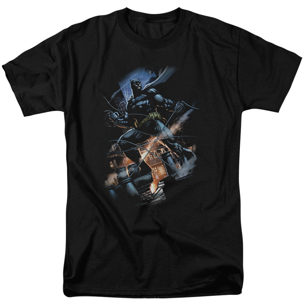 AN OFFCIALLY LICENSED BATMAN GOTHAM KNIGHT MEN'S REGULAR FIT T-SHIRT BLACK