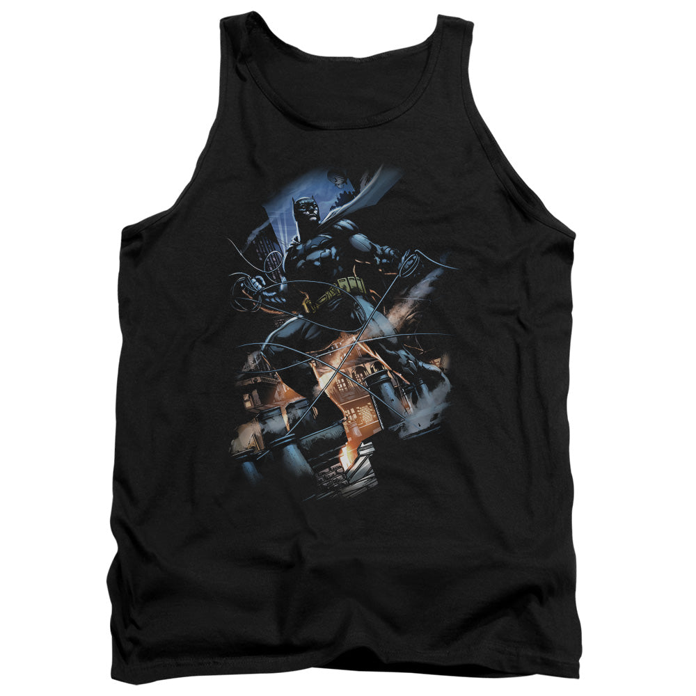 AN OFFCIALLY LICENSED BATMAN GOTHAM KNIGHT ADULT UNISEX TANK TOP BLACK