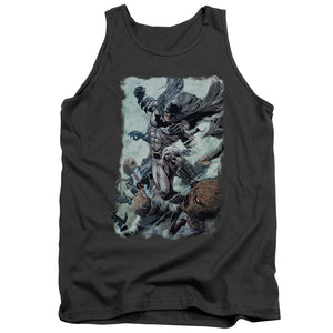 AN OFFCIALLY LICENSED BATMAN PUNCH ADULT UNISEX TANK TOP CHARCOAL