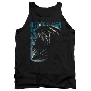 AN OFFCIALLY LICENSED BATMAN KNIGHT FALLS IN GOTHAM ADULT UNISEX TANK TOP BLACK