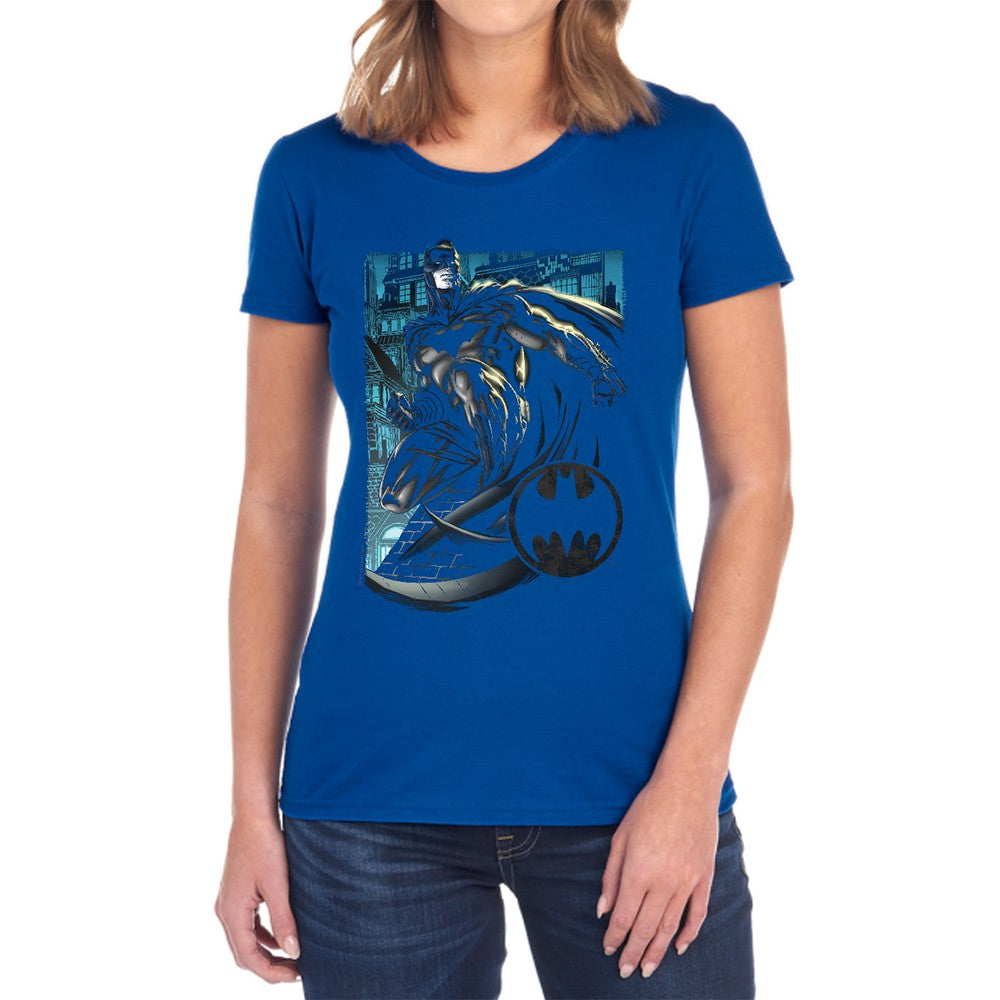 Batman Knight Falls In Gotham Licensed Women's T-Shirt Regular Fit SM-2X