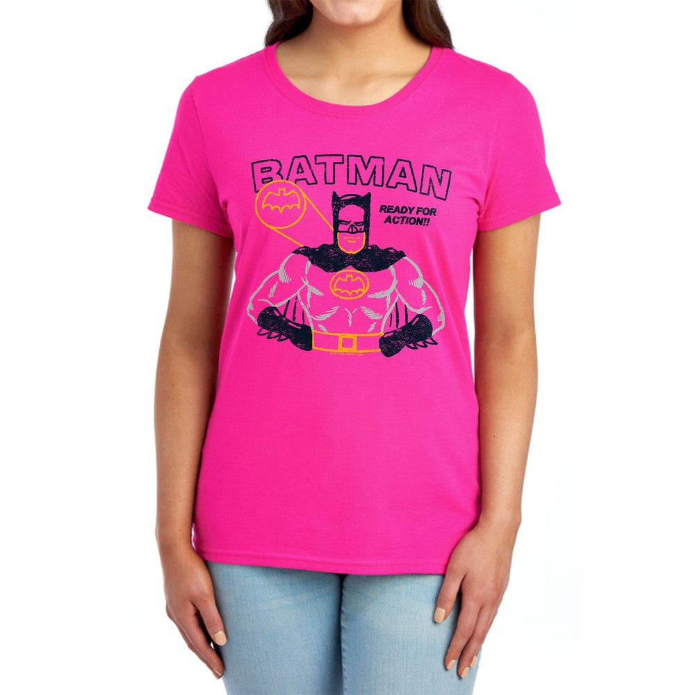Batman Ready For Action Licensed Women's T-Shirt Regular Fit SM-2X