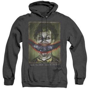 AN OFFCIALLY LICENSED BATMAN AA SPLIT LIP ADULT UNISEX HEATHER PULLOVER HOODIE BLACK