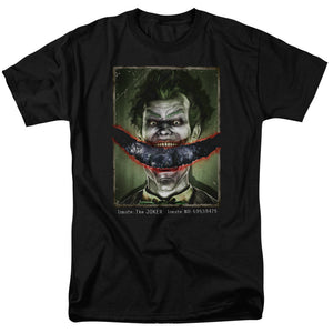 AN OFFCIALLY LICENSED BATMAN AA SPLIT LIP MEN'S REGULAR FIT T-SHIRT BLACK