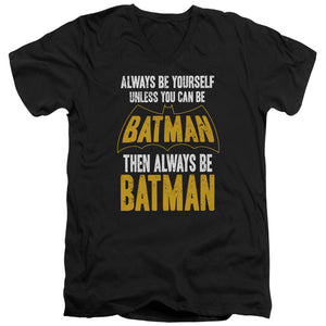 AN OFFCIALLY LICENSED BATMAN BE BATMAN MEN'S V-NECK T-SHIRT BLACK