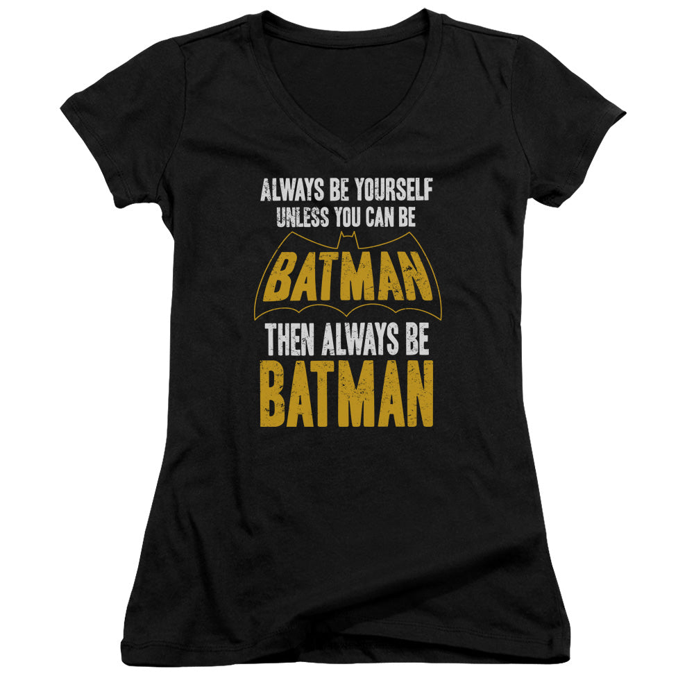 Batman Be Batman Licensed Women's T-Shirt Juniors V-Neck SM