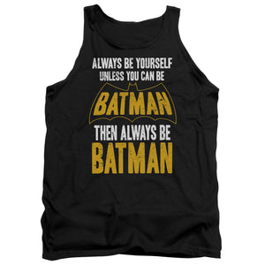 AN OFFCIALLY LICENSED BATMAN BE BATMAN ADULT UNISEX TANK TOP BLACK